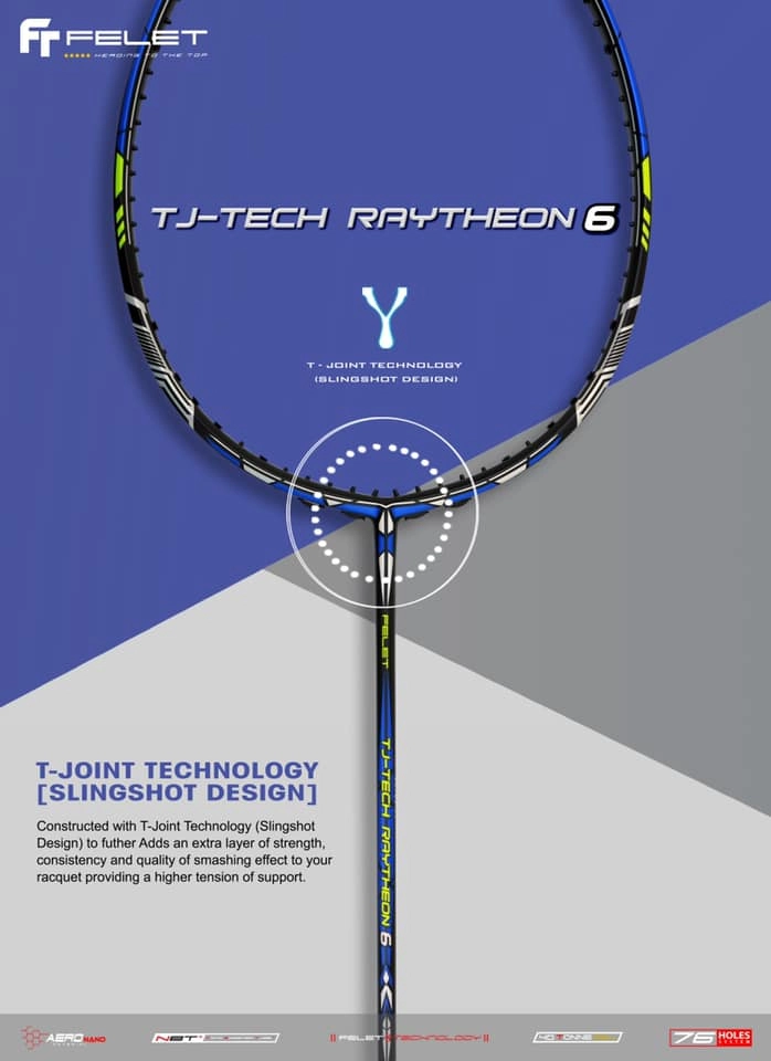 công nghệ T-Joint Technology vợt cầu lông Felet Warrior W1 - Xanh Ngọc chính hãng