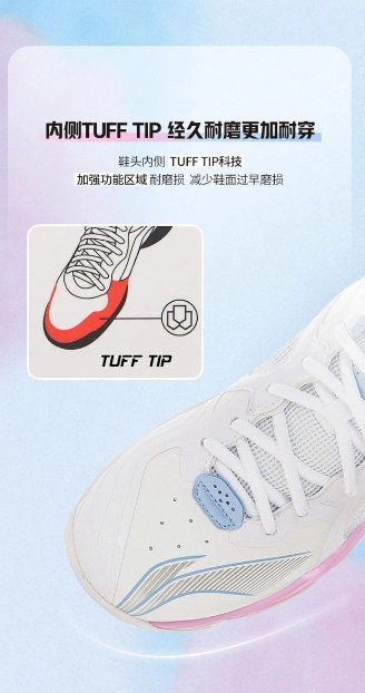 Công nghệ Tuff Tip của Giày cầu lông Shi Yuqi - Lining AYAR015-2 (Nội địa Trung)