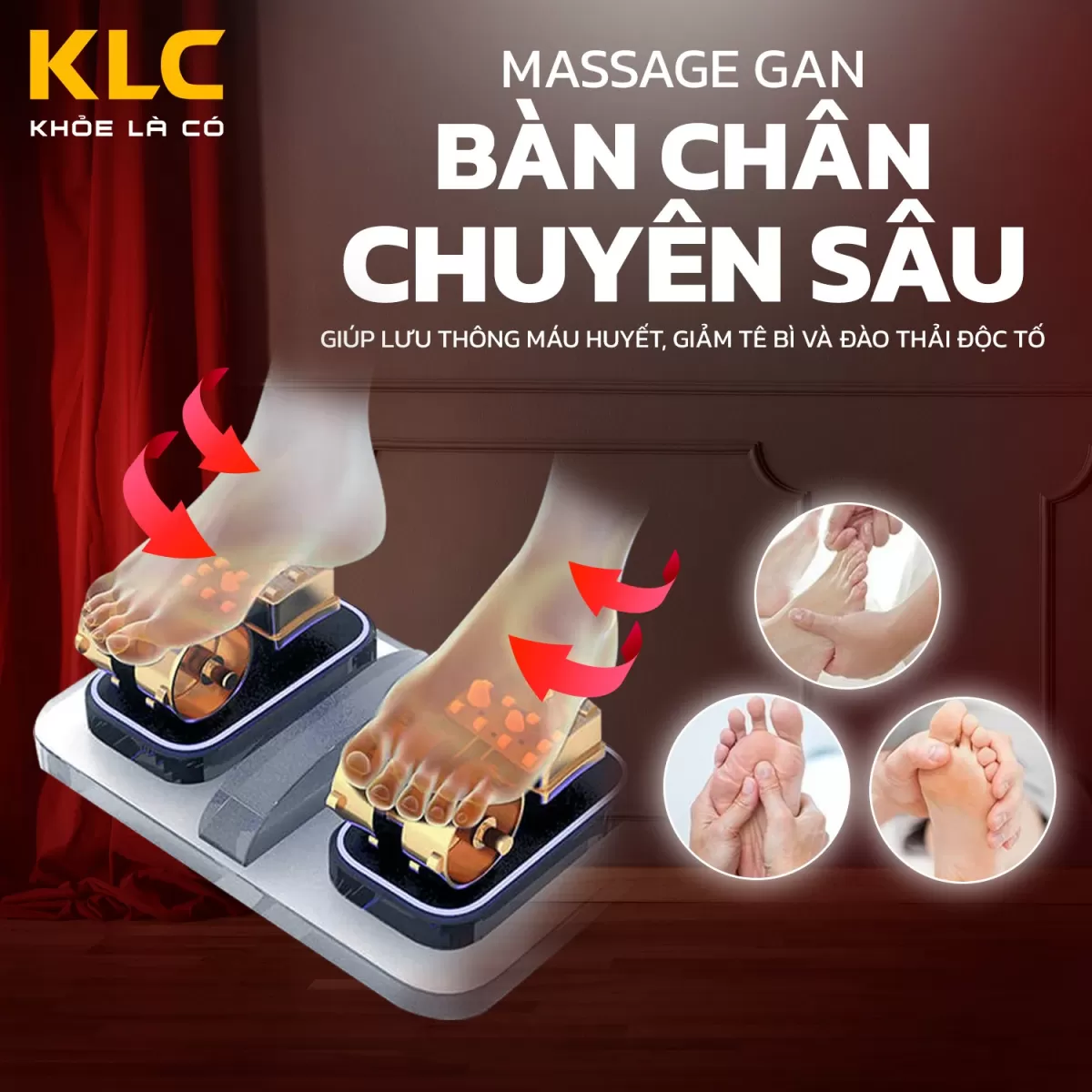 Cụm massage chân của Ghế Massage KLC K6688 New
