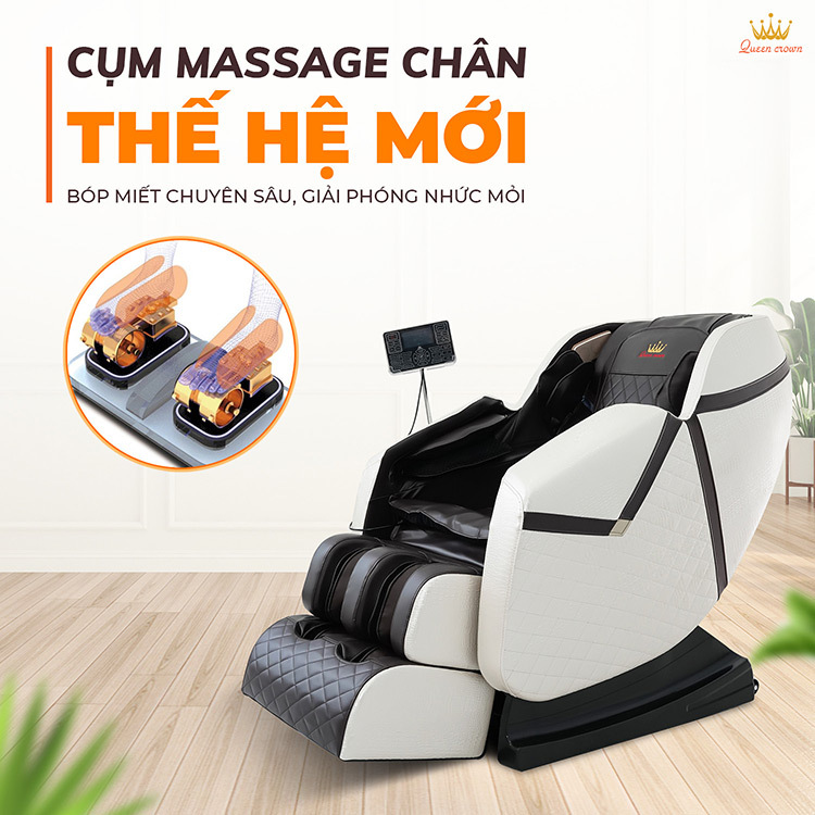 Cụm massage chân của Ghế massage Queen Crown QC LX3 Plus