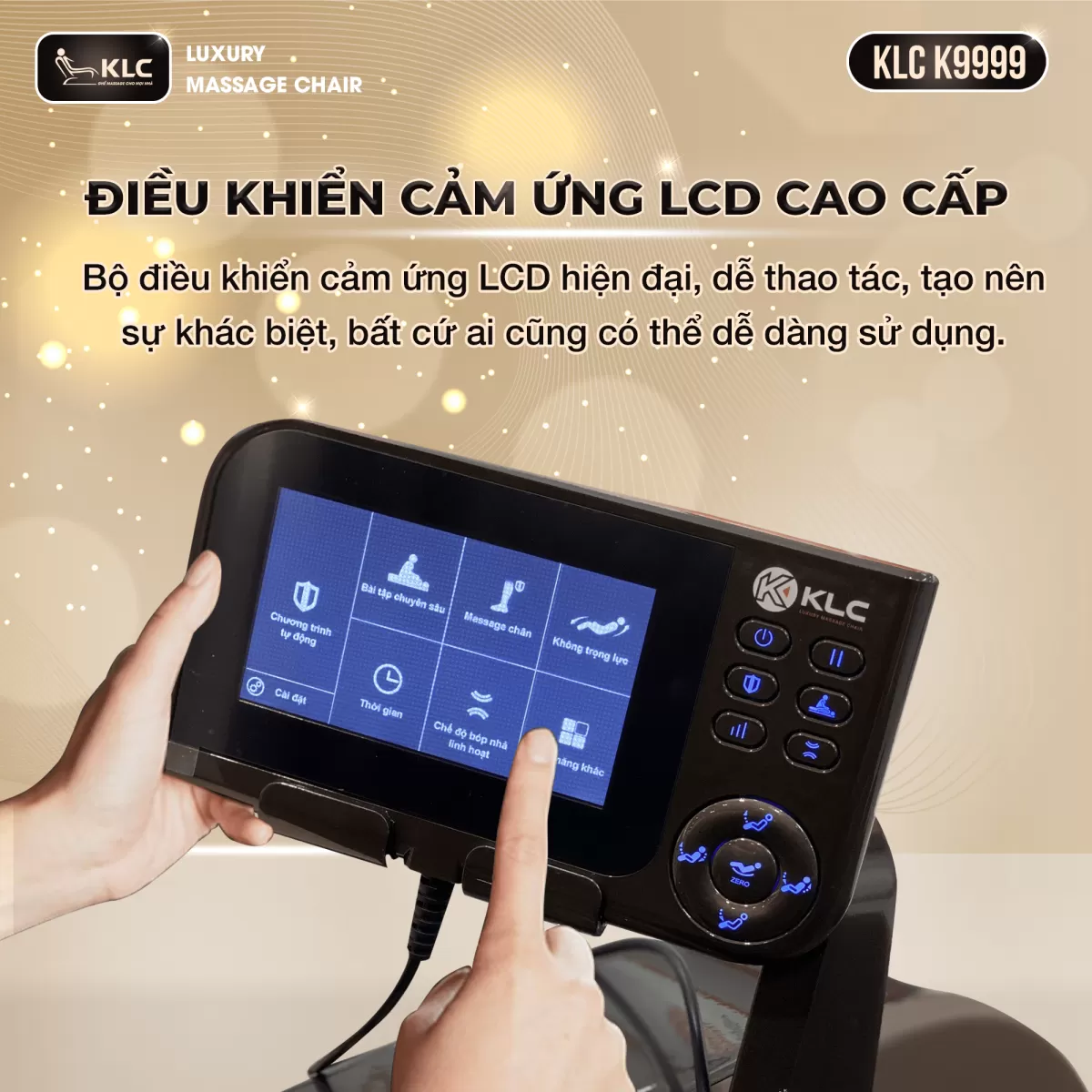 Điều khiển cảm ứng LCD của Ghế Massage KLC K9999