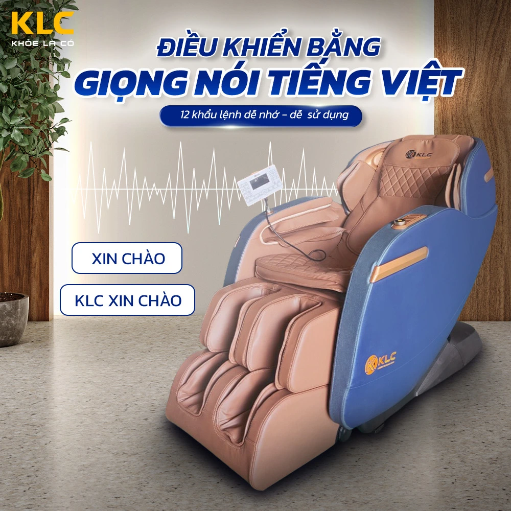 Điều khiển giọng nói Tiếng Việt của Ghế Massage KLC K228 NEW PLUS