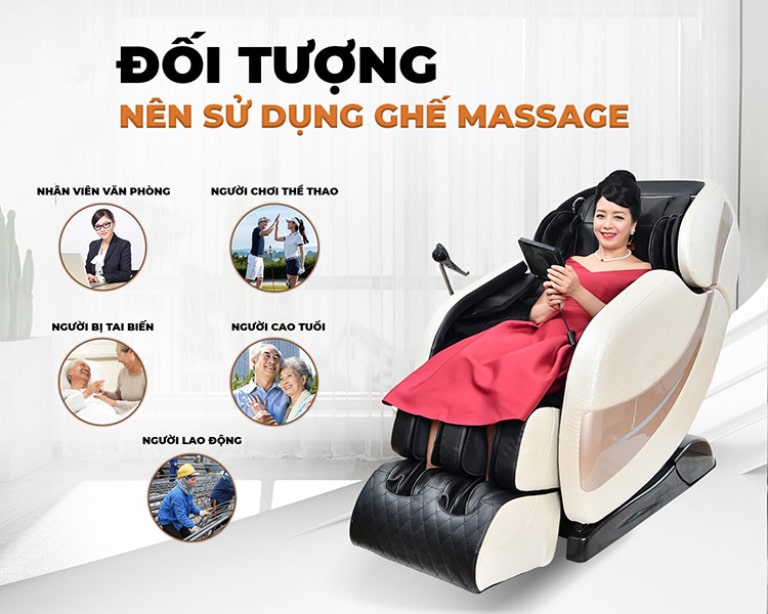 Các đối tượng sử dụng ghế massage Kingsport 