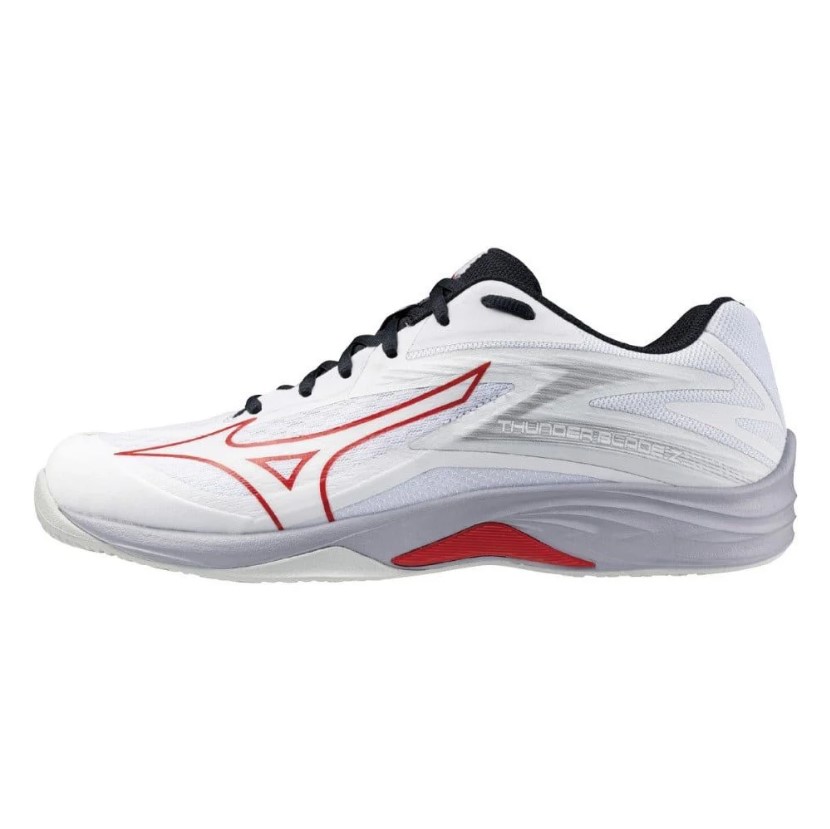 Giày Cầu Lông Mizuno Thunder Blade Z - Trắng Đỏ Đen Chính Hãng (V1GA237096)