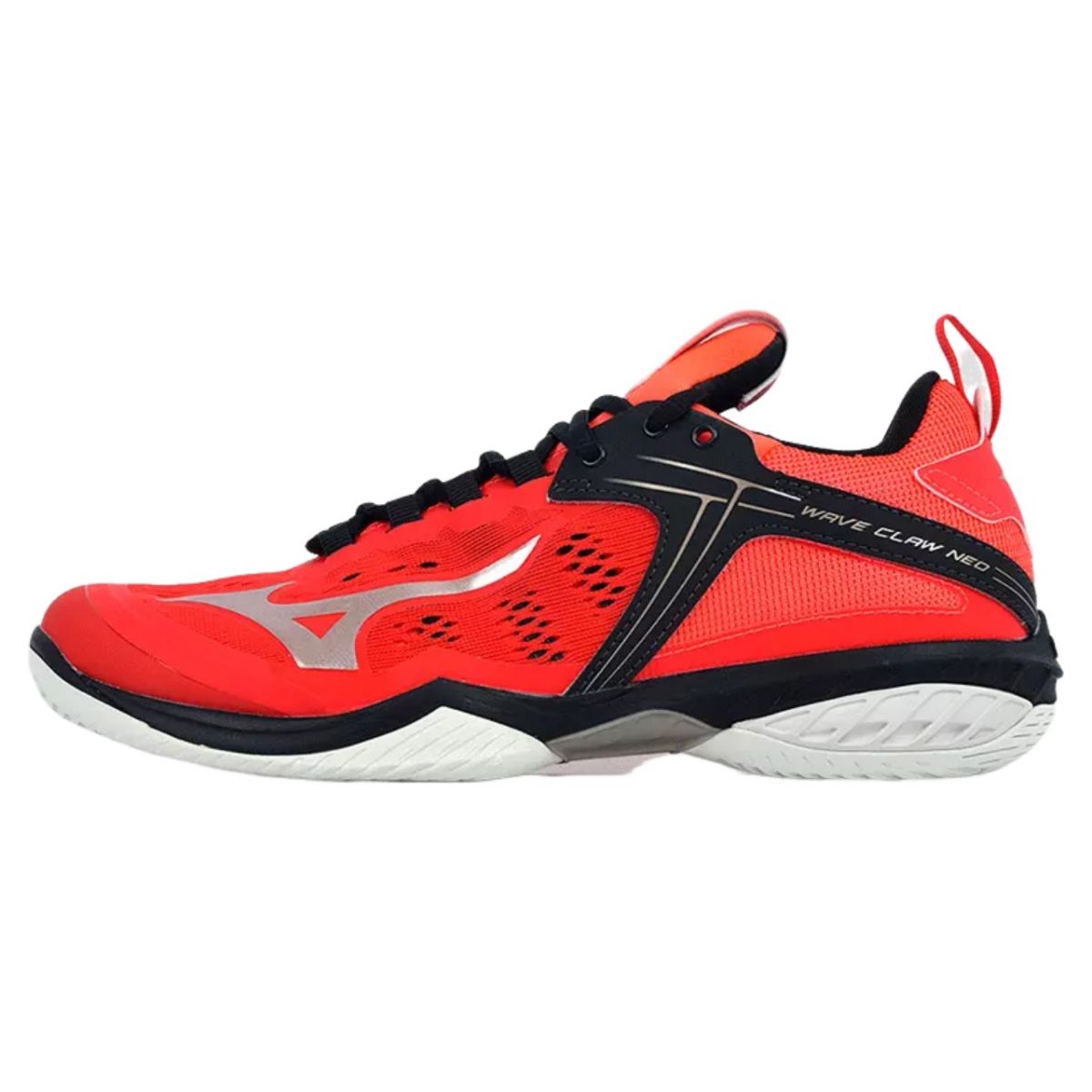 Giày cầu lông Mizuno Wave Claw Neo - Đỏ trắng xanh