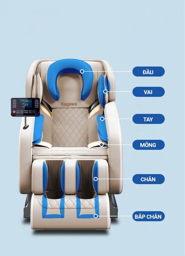 Hệ thống túi khí của Ghế massage Kagawa K9