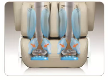 Hệ thống túi khí massage chân của Ghế Massage Maxcare Max686plus