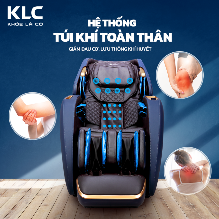 Hệ thống túi khí toàn thân của Ghế Massage KLC K88