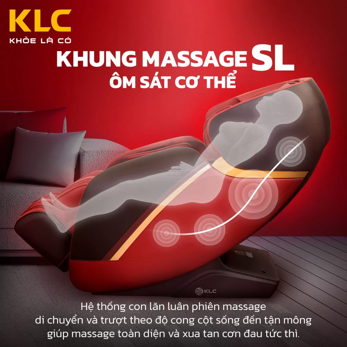 khung massage SL của Ghế Massage KLC K6688 New
