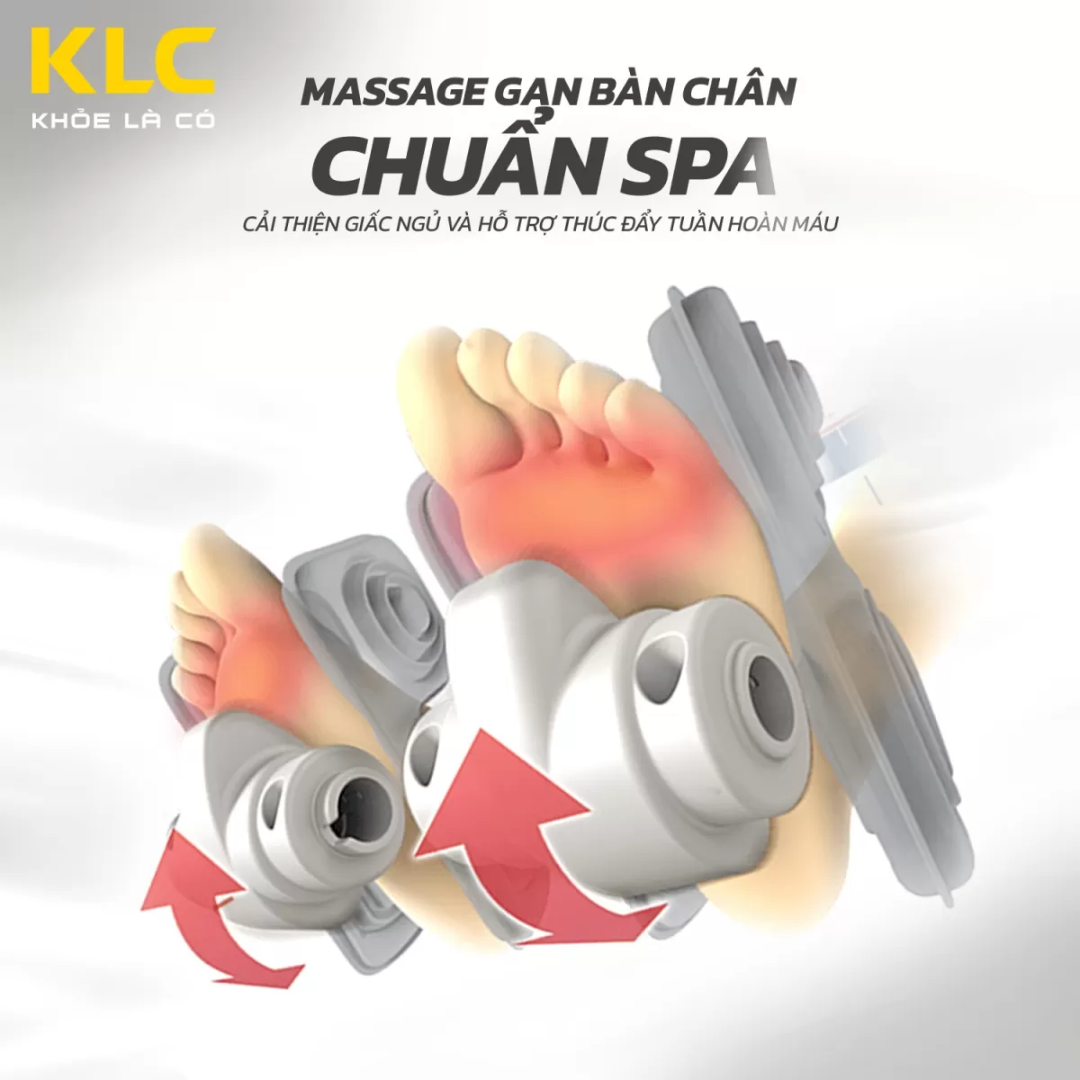 massage gan bàn chân của Ghế Massage KLC K228
