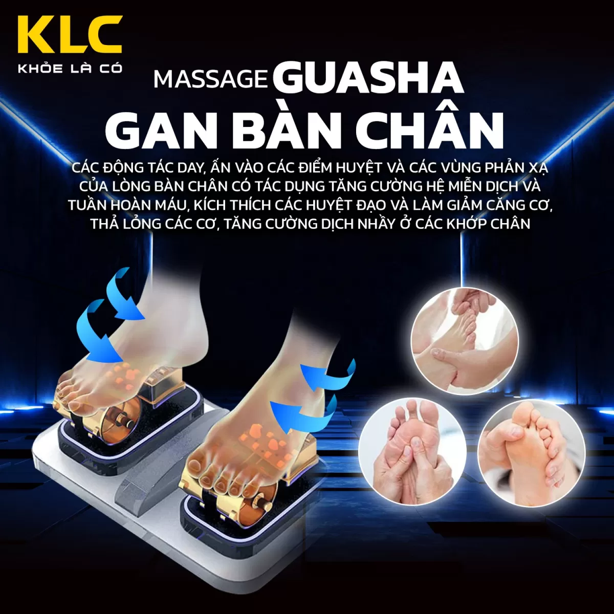 Massage gan bàn chân của Ghế Massage KLC K686