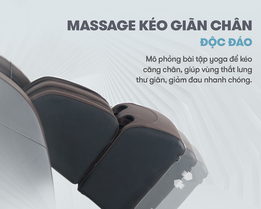 Massage kéo giãn chân của Ghế Massage Kingsport G80