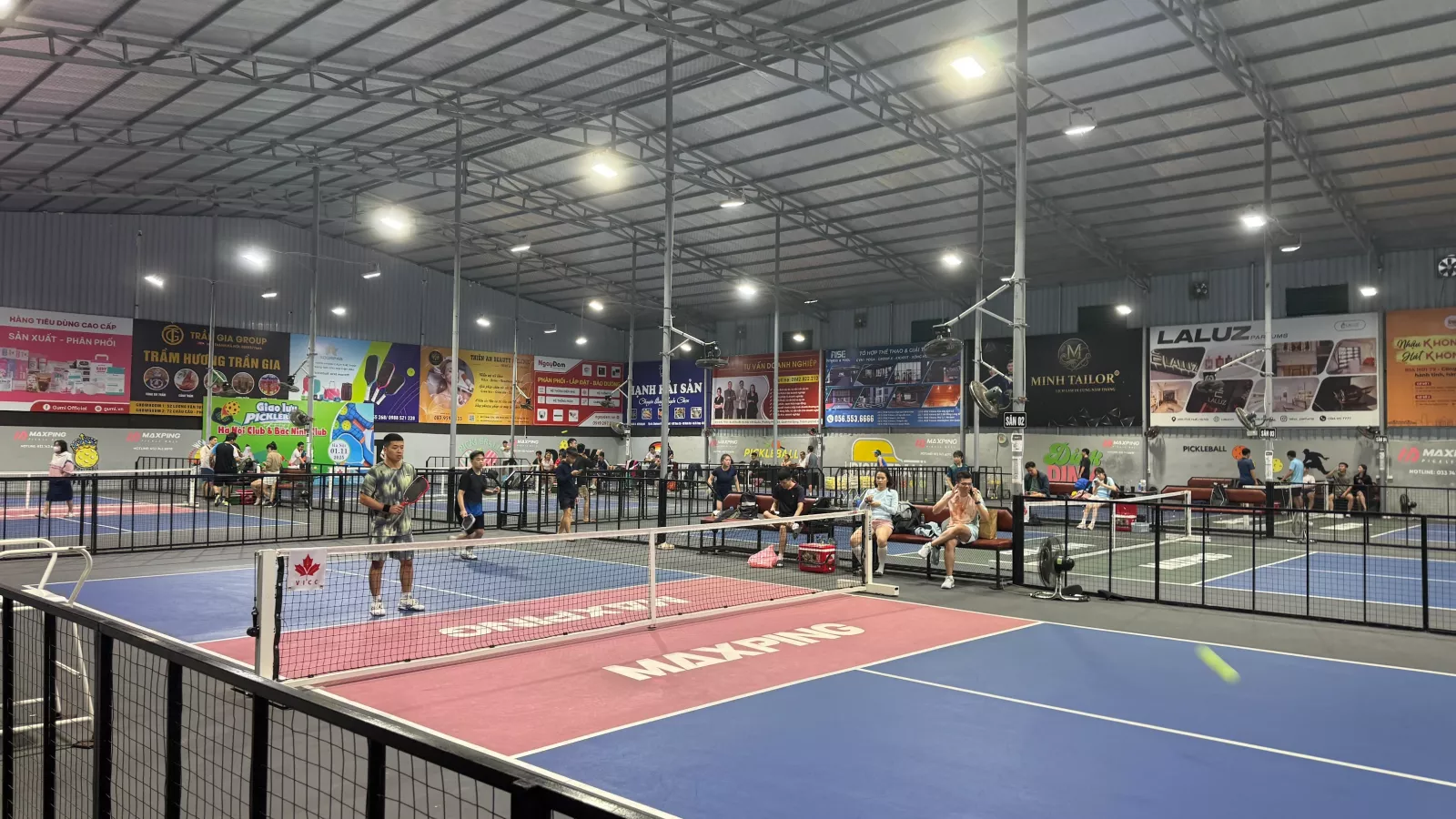 Toàn cảnh sân maxping pickleball