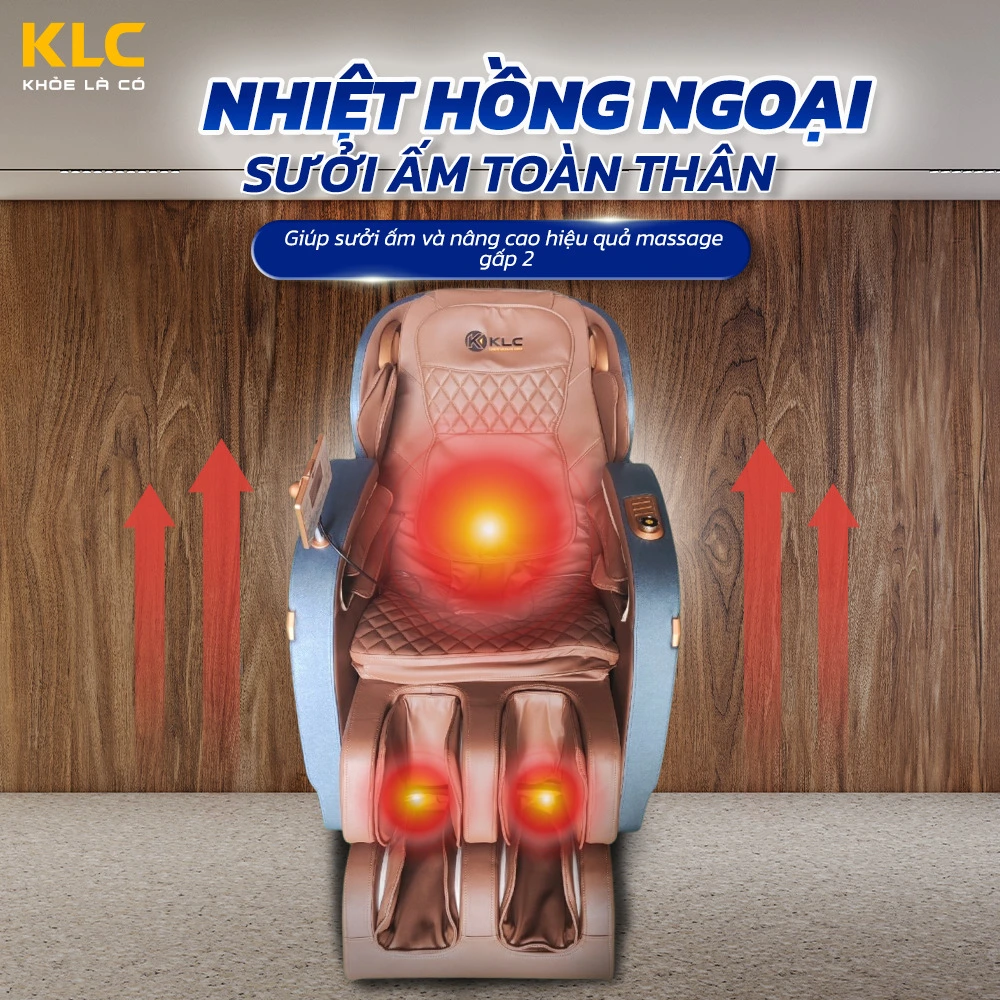 nhiệt hồng ngoại của Ghế Massage KLC K228 NEW PLUS