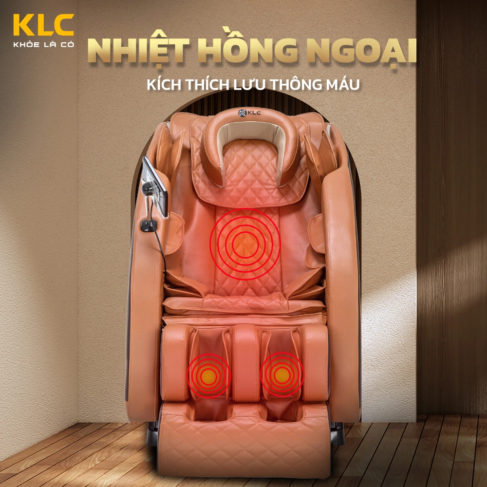 Nhiệt hồng ngoại của Ghế Massage KLC K368 NEW VOICE