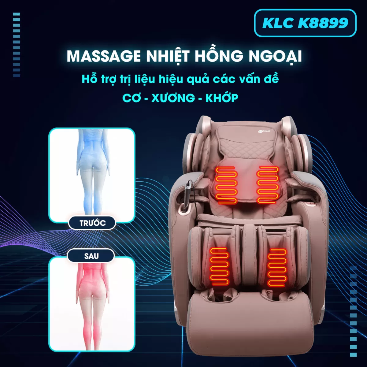 Nhiệt hồng ngoại của Ghế Massage KLC K8899
