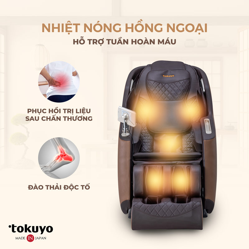nhiệt hồng ngoại của Ghế massage Tokuyo TC-399