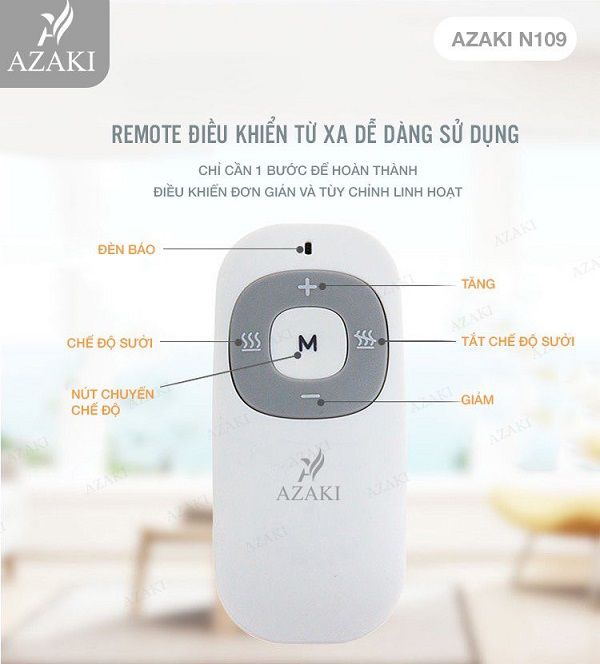 Remote điều khiển từ xa của Máy Massage Cổ Azaki N109 Plus Chính Hãng