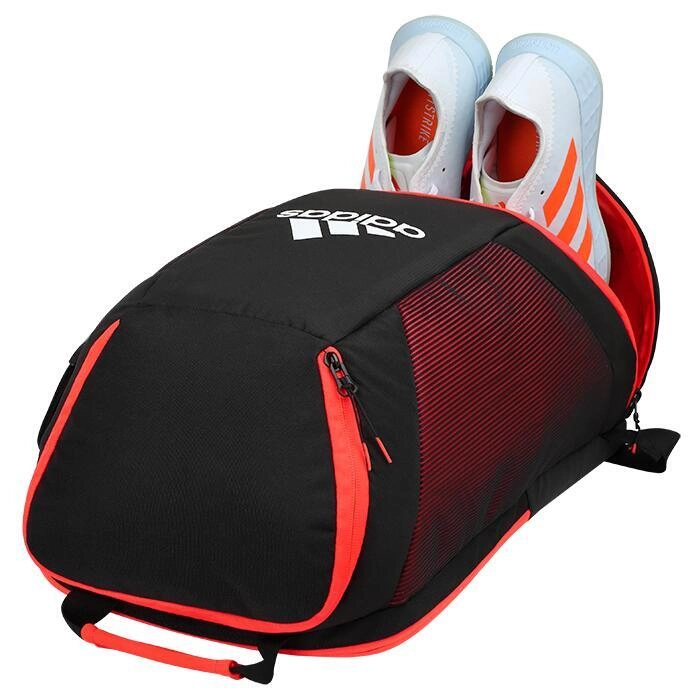 Balo đựng vợt cầu lông Adidas chính hãng XS5 Backpack - Đen Đỏ