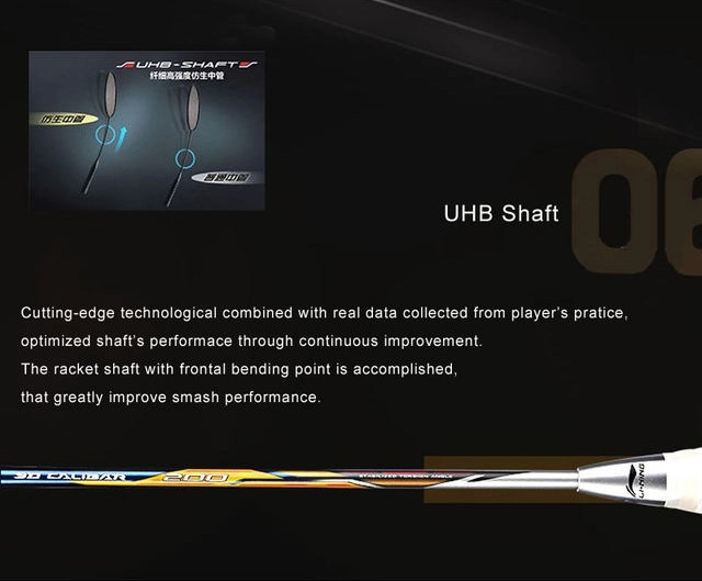 UHB SHAFT - Công nghệ tích hợp trên vợt cầu lông Lining mới nhất Turbo Charging 10B