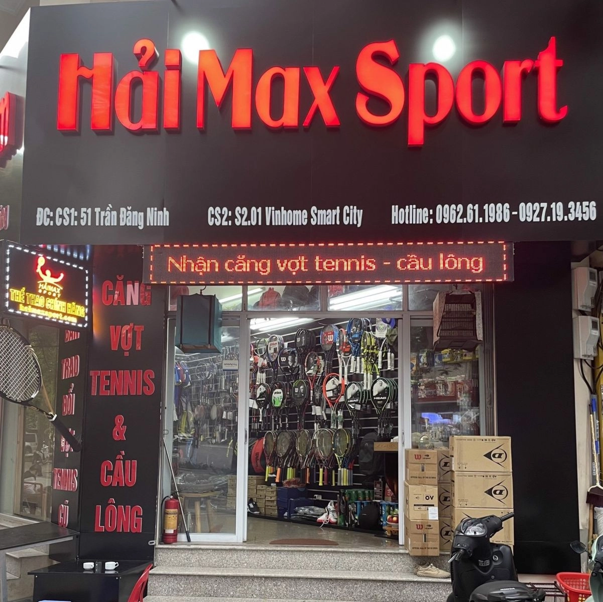 địa chỉ căng vợt tennis ở Hà Nội