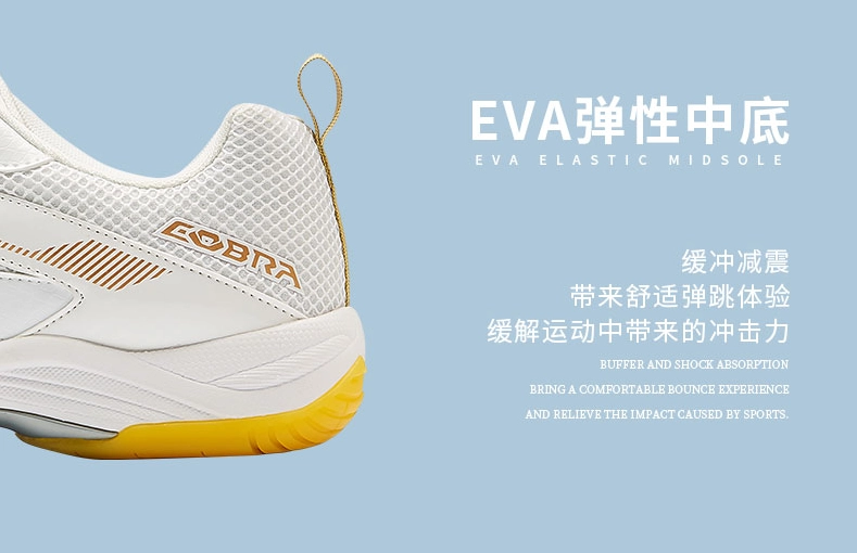 EVA Elastic Midsole - Giày cầu lông Kawasaki 085 trắng xanh
