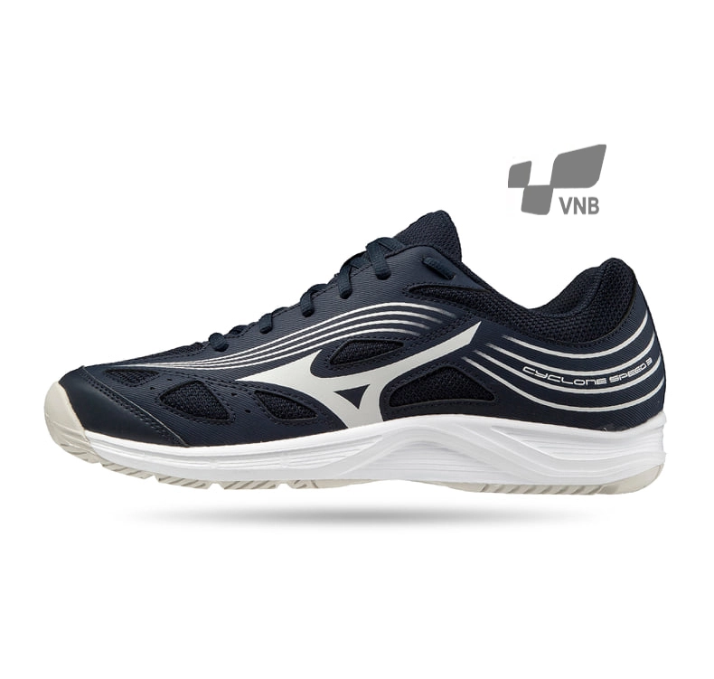 Giày cầu lông Mizuno Cyclone Speed 3 xanh trắng tím chính hãng