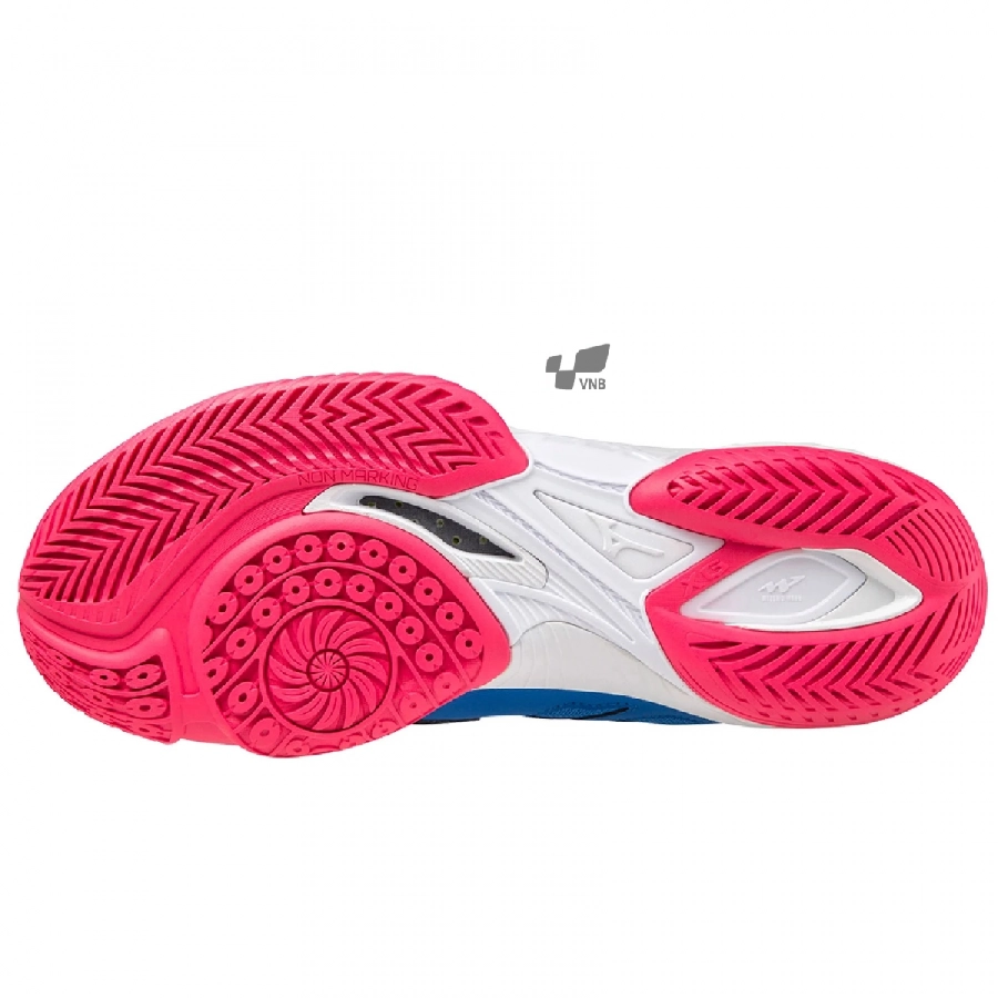 Giày cầu lông Mizuno Wave Claw 2 - Xanh trắng hồng