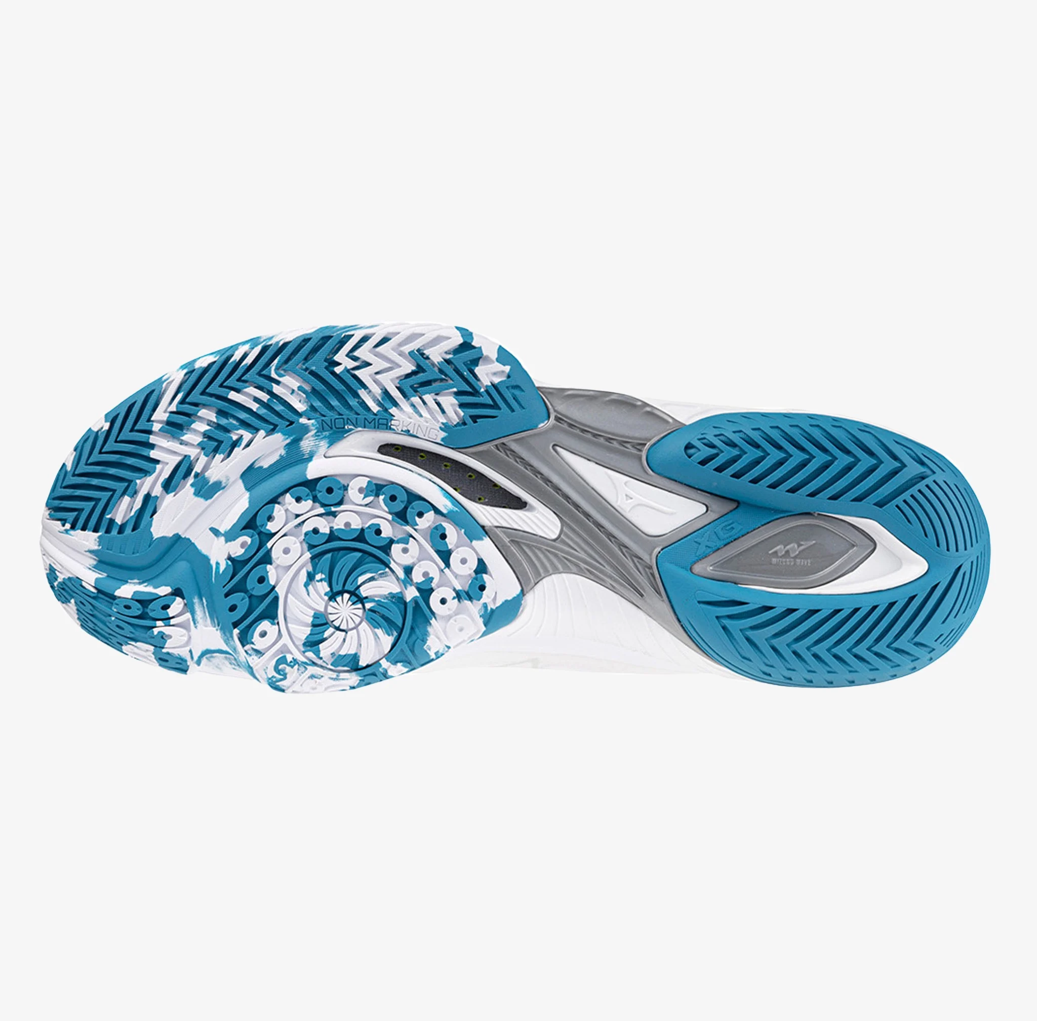 Giày cầu lông Mizuno Wave Claw Neo 2 - Trắng xanh chính hãng