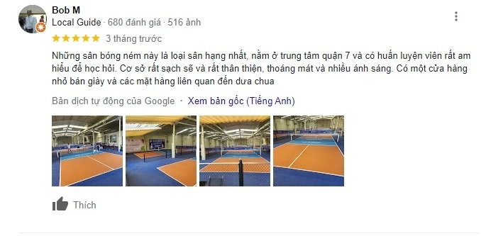 Đánh giá của người chơi khi trải nghiệm sân Pickleball ESE