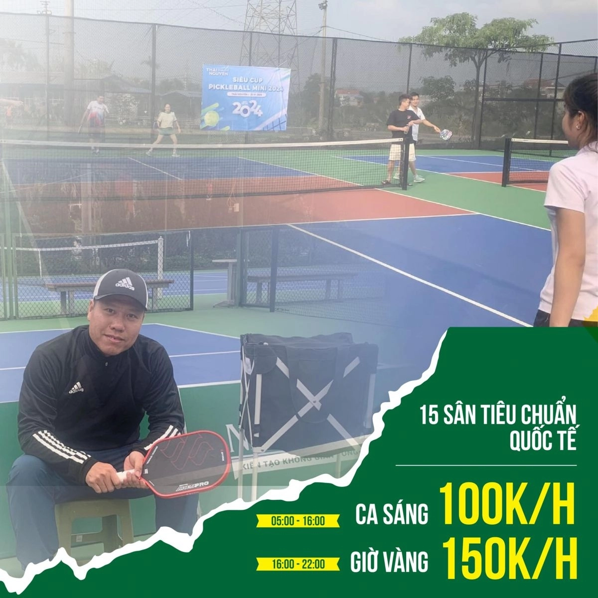 Giá thuê sân Pickleball Thái Nguyên