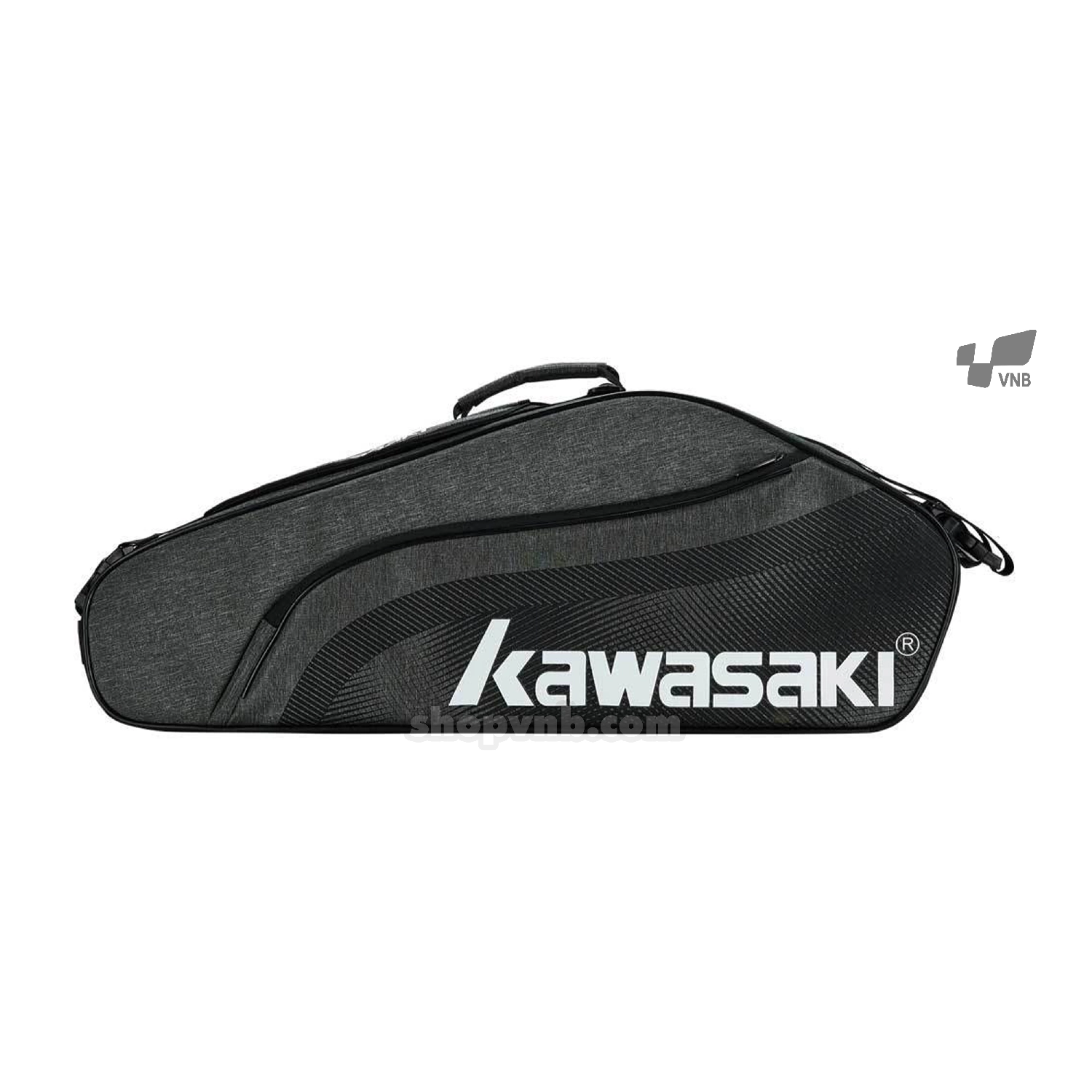 Túi cầu lông chính hãng 3 ngăn Kawasaki 8655 Đen