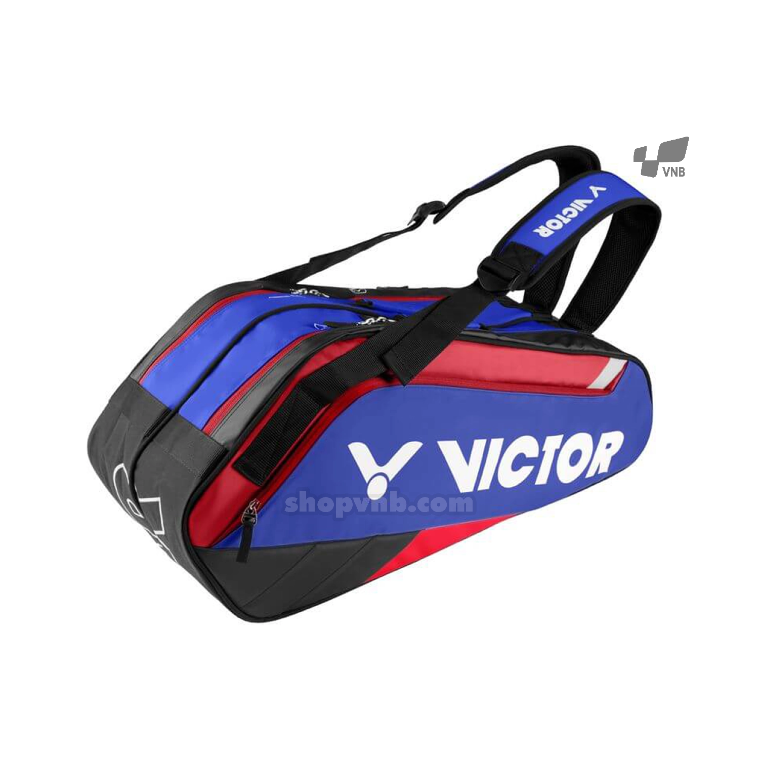 Túi đựng vợt cầu lông 3 ngăn Victor chính hãng 8209 FC Xanh