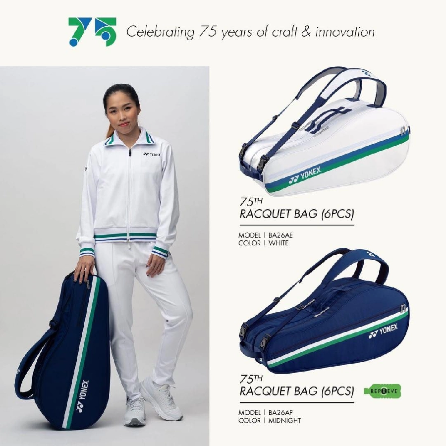 Bao đựng vợt cầu lông Đeo Lưng Yonex BA 26 WAEX - Yonex 75TH Anniversary Bag