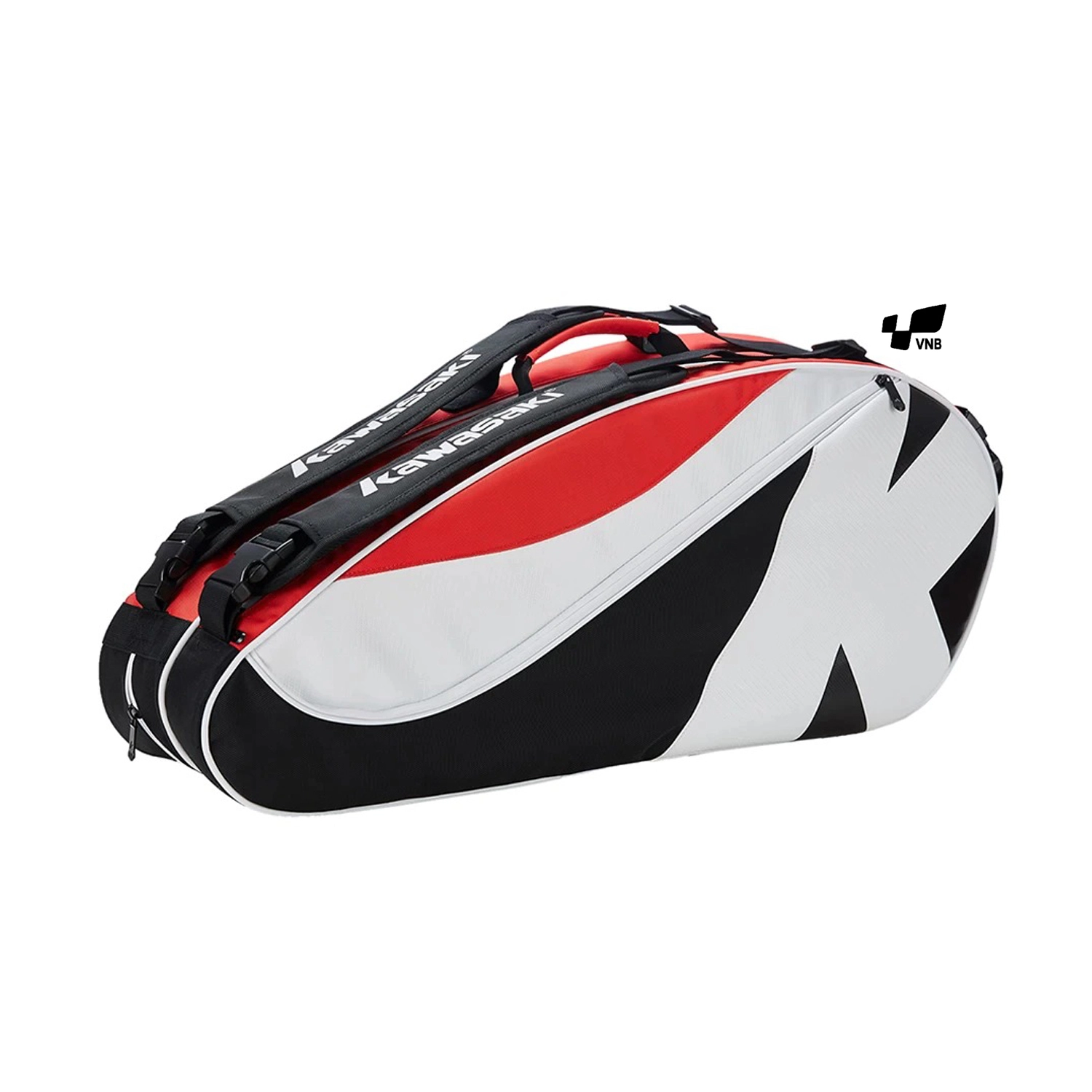 Túi cầu lông Kawasaki 8685 Trắng Đỏ Đen chính hãng 2022