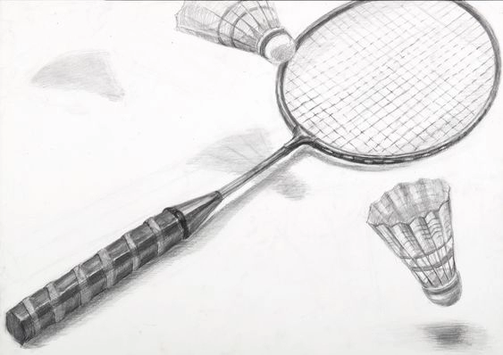 Vẽ vợt cầu lông