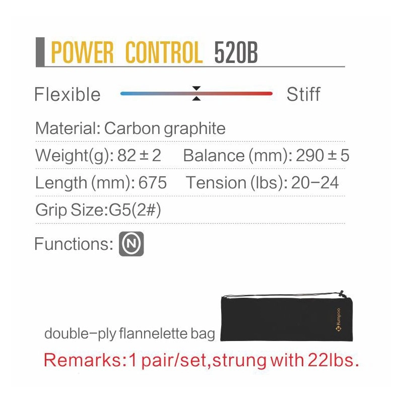 Thông số vợt cầu lông Kumpoo Power Control 520B