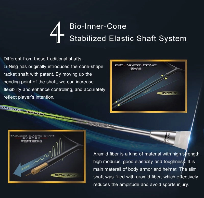 STABILIZED ELASTIC SHAFT - Vợt cầu lông Lining Calibar 800 chính hãng