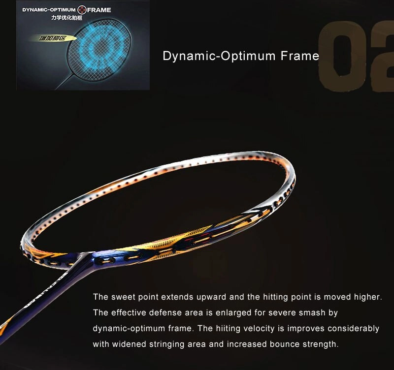 DYNAMIN-OPT-IMUM FRAME - Vợt cầu lông Lining Aeronaut 9000C - Xanh Dương Đỏ - Nội địa- Bảo hành 6 tháng