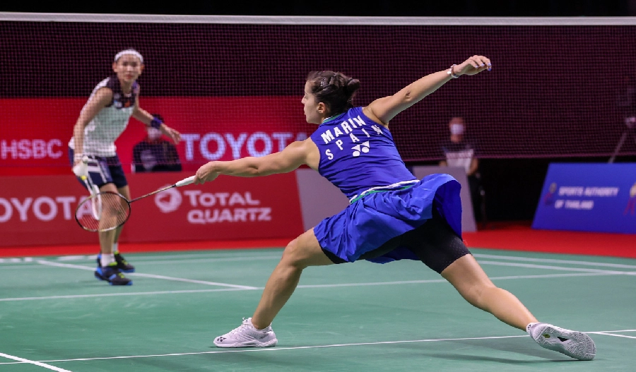 Carolina Marin thuộc Yonex Badminton Team vô địch nội dung cầu lông đơn nữ ở Toyota Thailand Open 2020