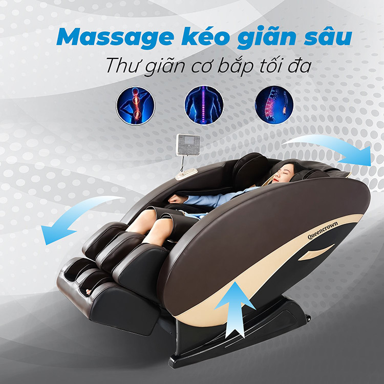 Tính năng kéo giãn của Ghế massage Queen Crown QC FX5