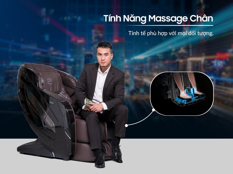 Tính năng massage chân của Ghế Massage Okasa OS-968