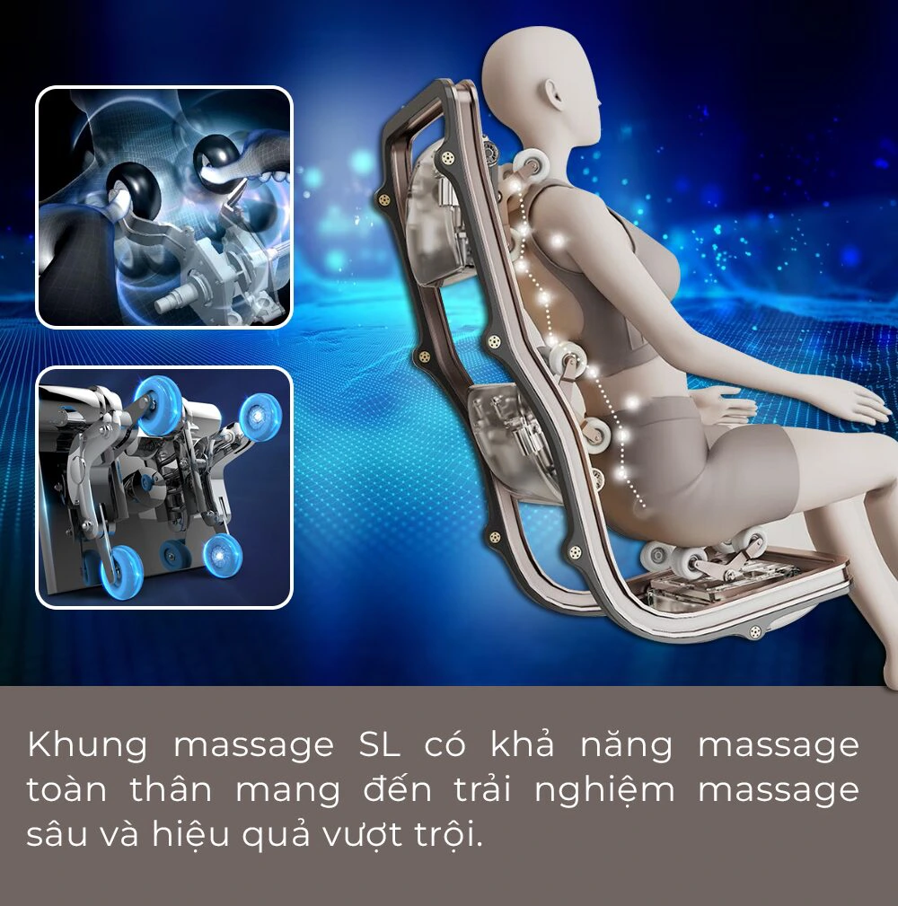 Trục massage SL của Ghế Massage KLC A22