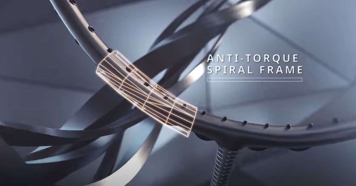 công nghệ anti torque spiral frame của Vợt cầu lông Victor DriveX 10 Metallic chính hãng