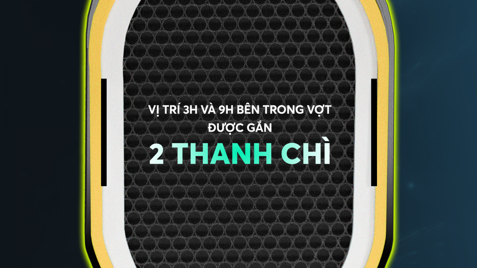 Gia cố 2 thanh chì tại vị trí 3h & 9h