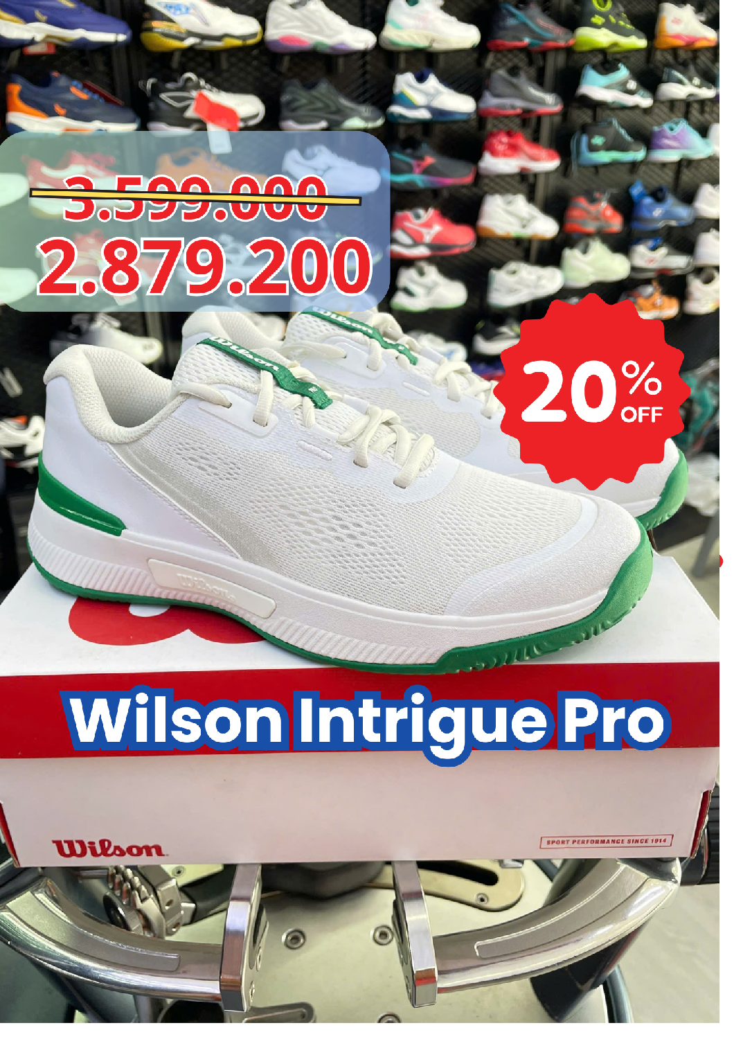 Giày Tennis Wilson Intrigue Pro chính hãng (WRS334670) - Size: 40