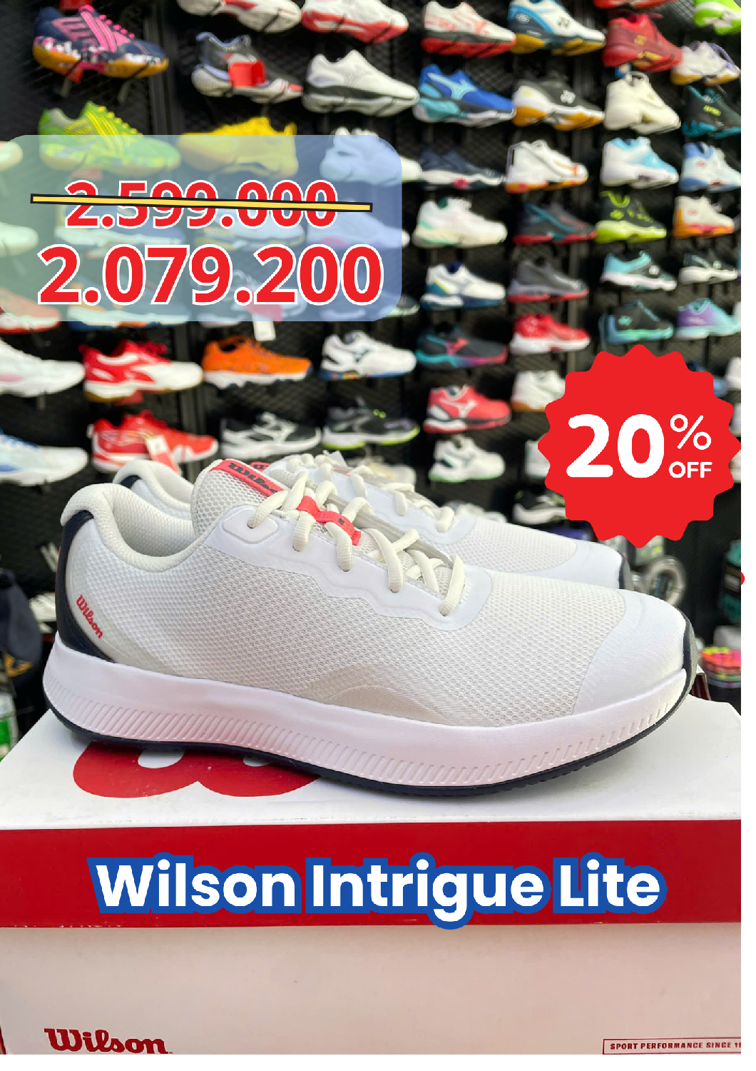 Giày Tennis Wilson Intrigue Lite chính hãng (WRS335800) - Size: 39